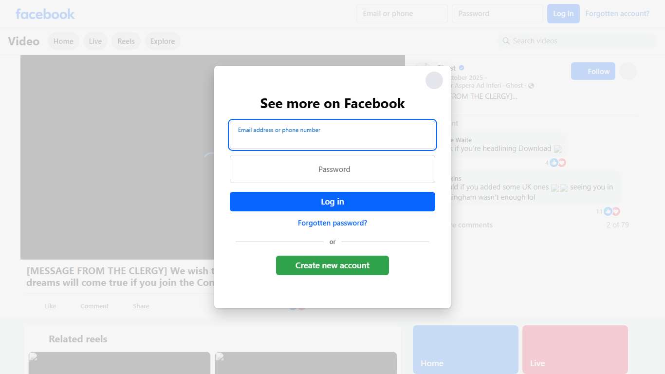 [MESSAGE FROM THE CLERGY] We wish to inform you that all your dreams will come true if you join the Congregation for The Skeletour in 2026. Secure your tickets today! ghost-official.com/#tour Ghost Facebook