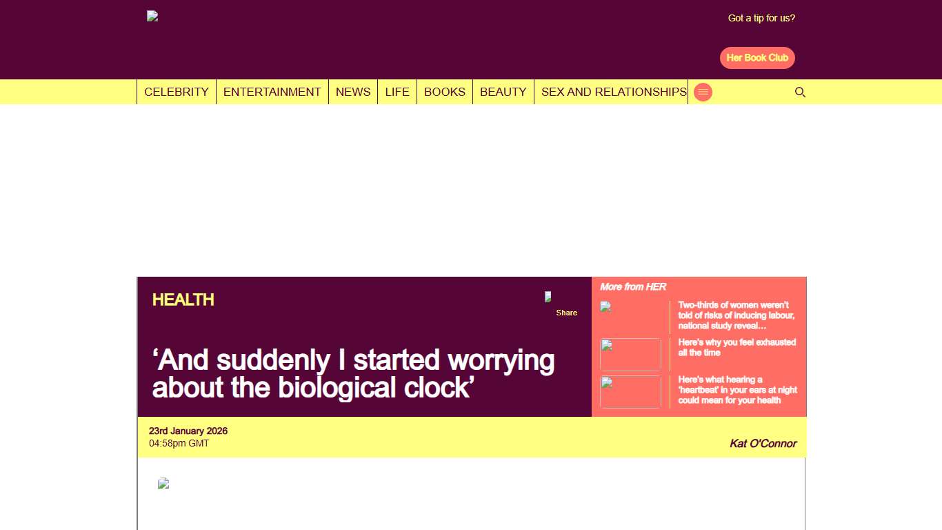 And suddenly I started worrying about the biological clock' - Her.ie Her